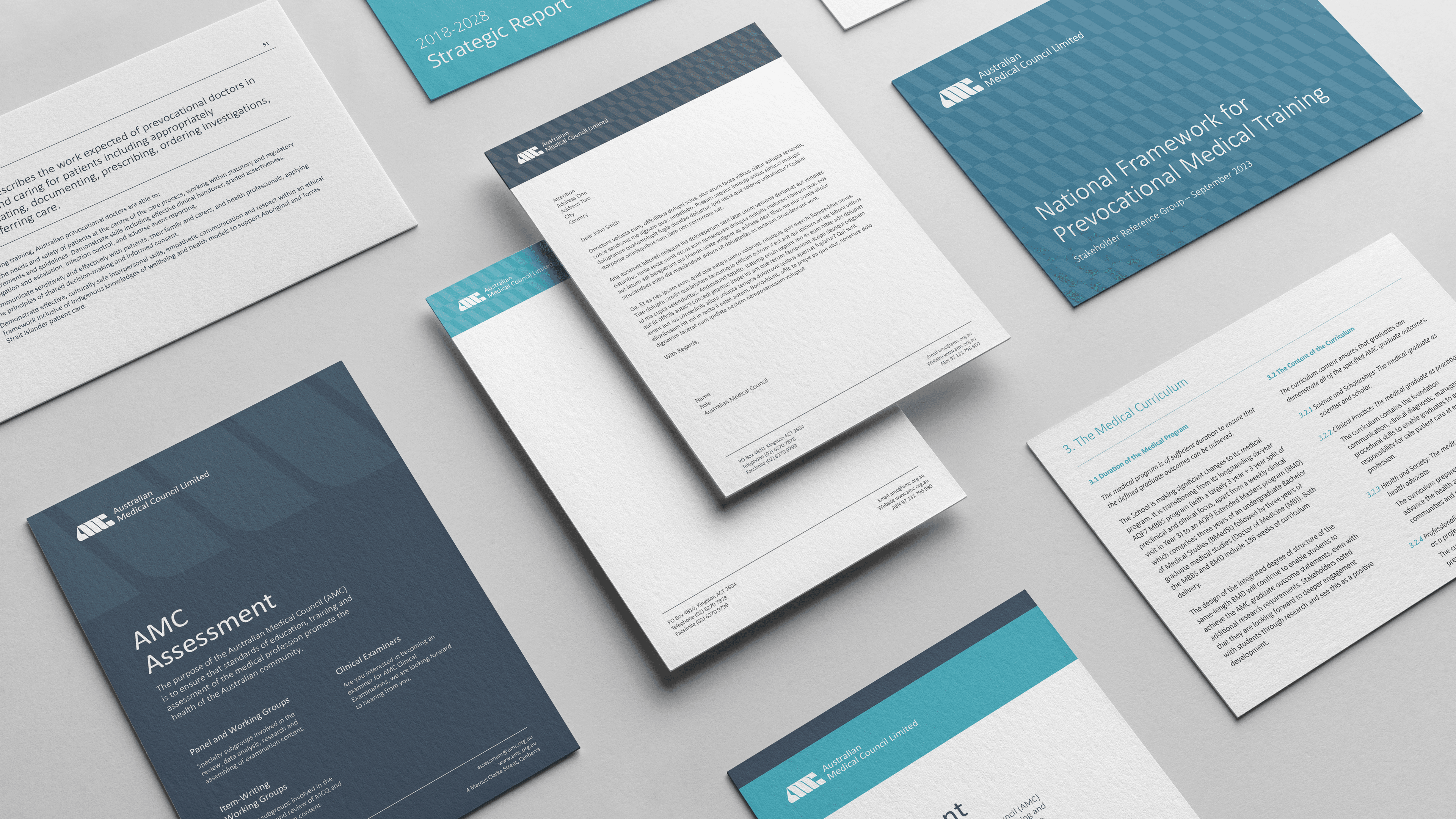 Australian Medical Council case study showcase — healthcare rebrand by Mude creative agency Canberra