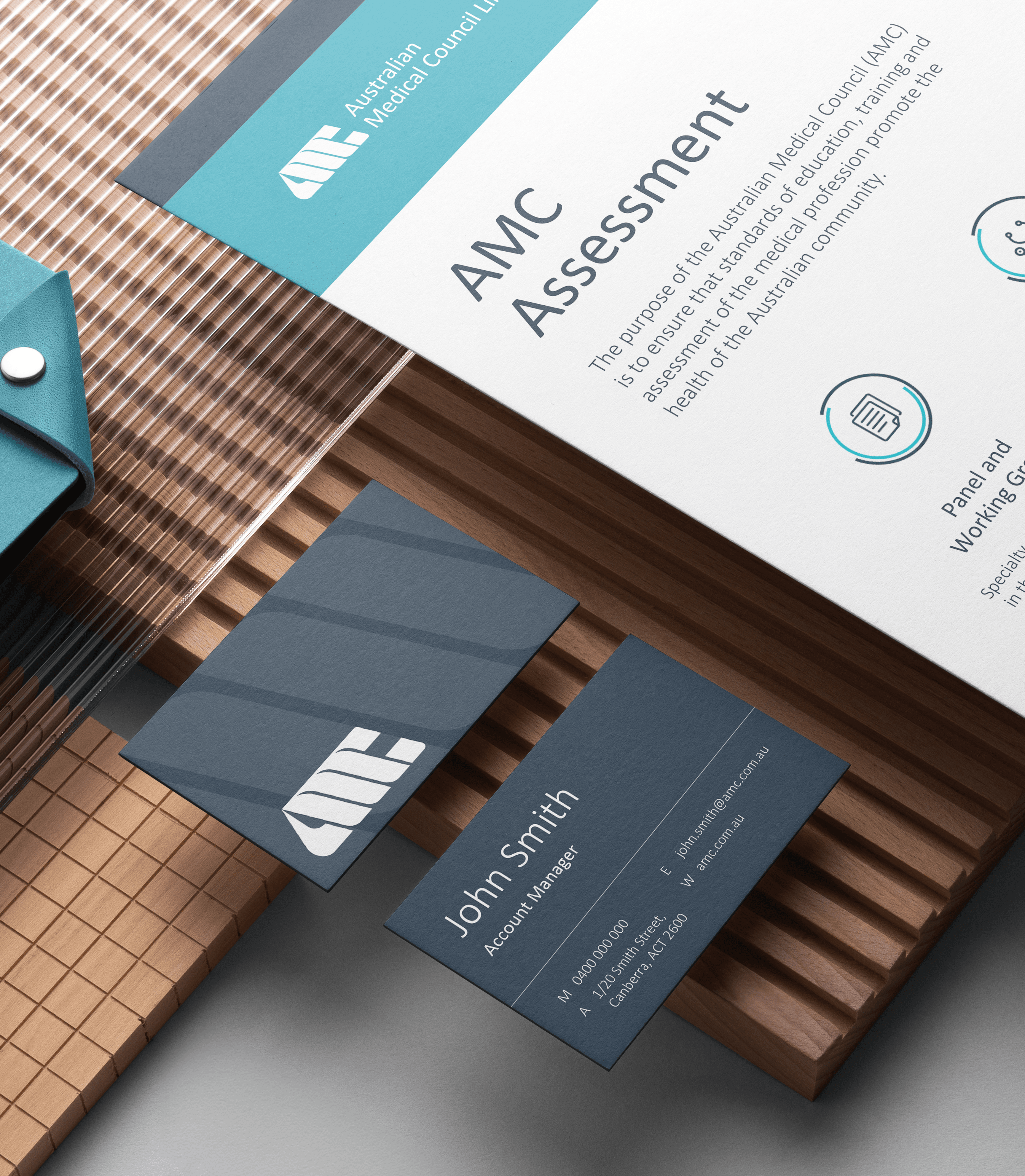 Australian Medical Council case study showcase — healthcare rebrand by Mude creative agency Canberra