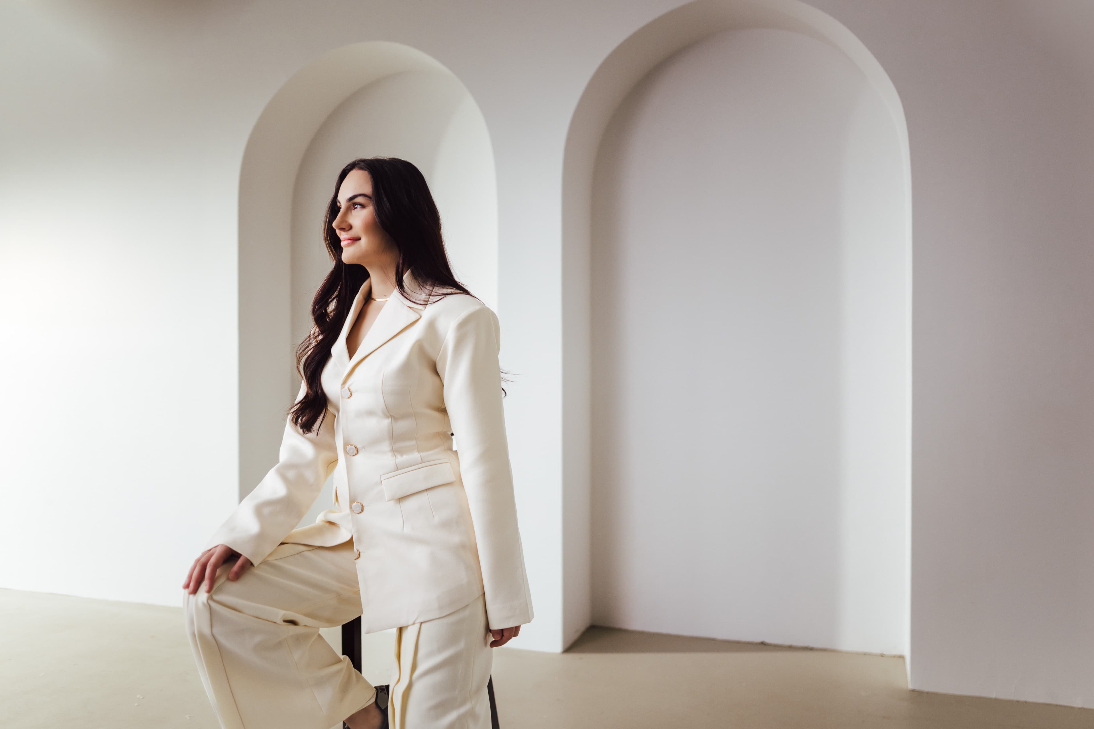 Dr Aya Najmaldeen production photography — personal brand identity and thought leadership by Mude creative agency