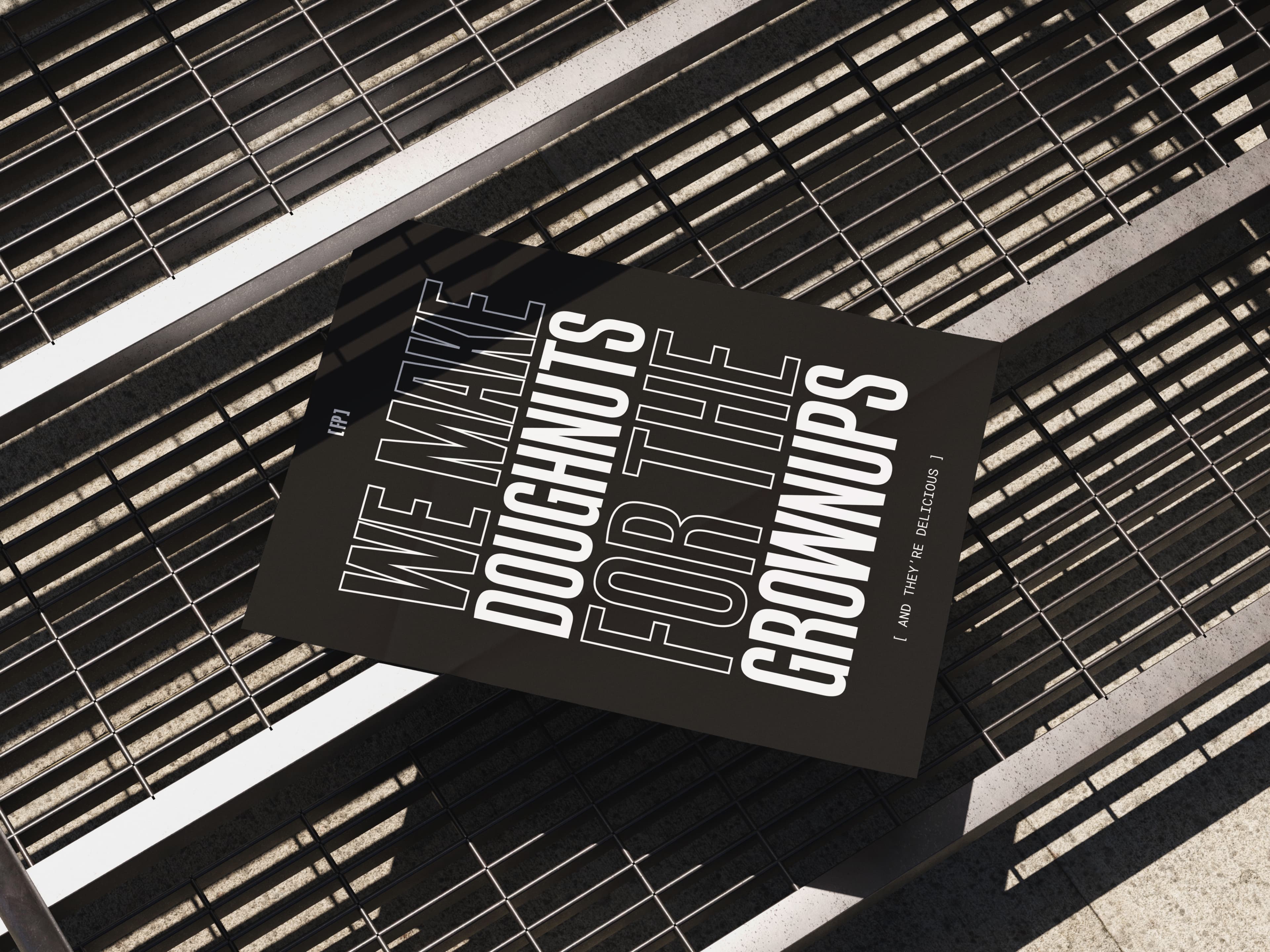 Full Proof poster design for sourdough doughnut brand — hospitality marketing collateral by Mude creative agency